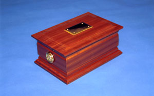 Picture - Mahogany Ashes Casket