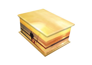 Picture - Sea Fishing Ashes Casket 